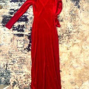 Sexy Velour High Slit dress